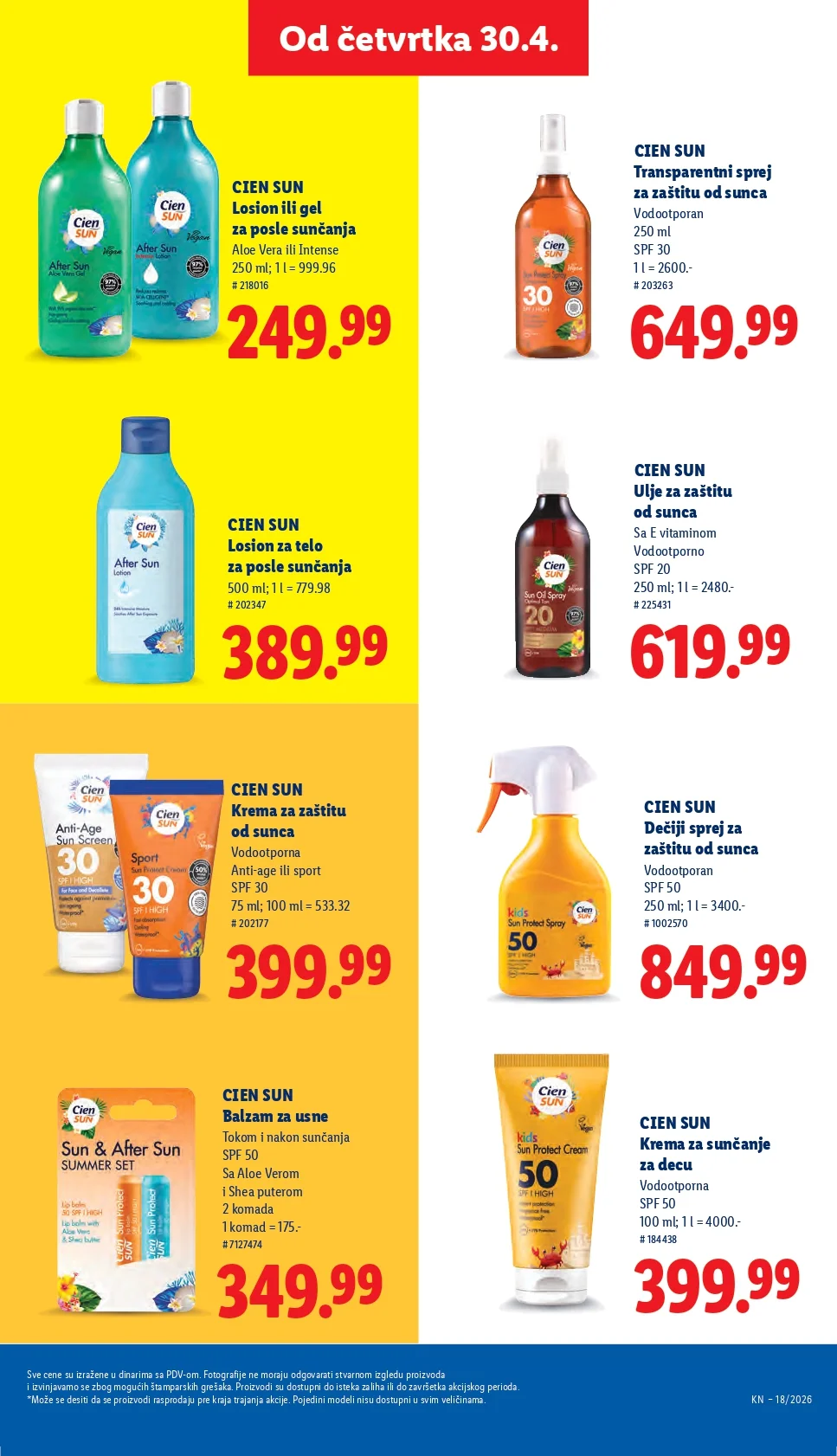 Lidl katalog PREHRANA/NEPREHRANA 30.4-6.5.2026.