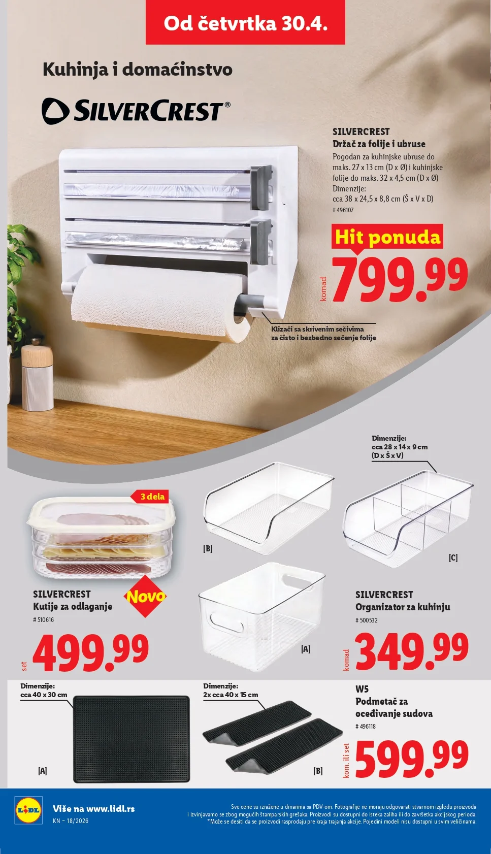 Lidl katalog PREHRANA/NEPREHRANA 30.4-6.5.2026.