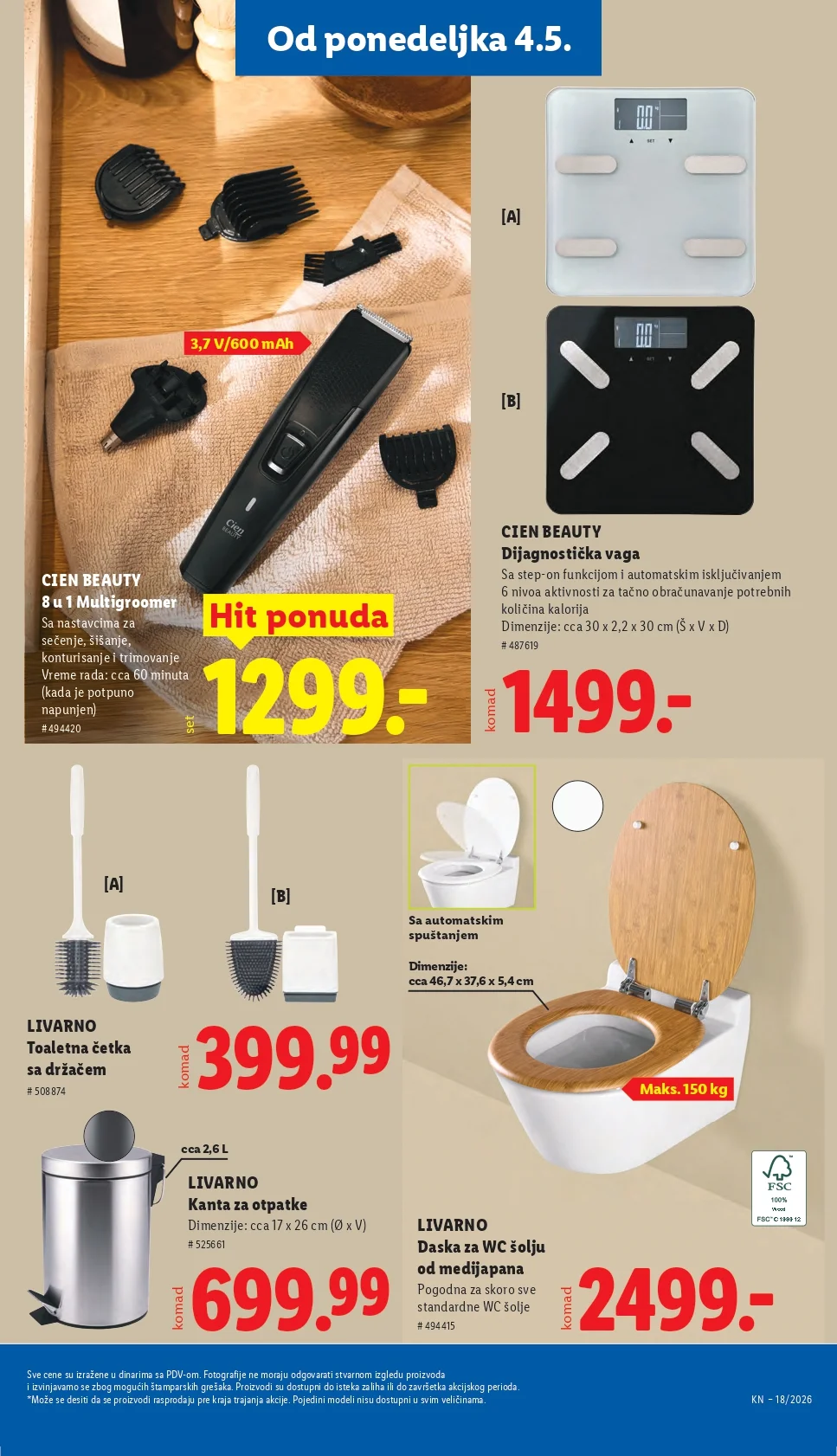 Lidl katalog PREHRANA/NEPREHRANA 30.4-6.5.2026.