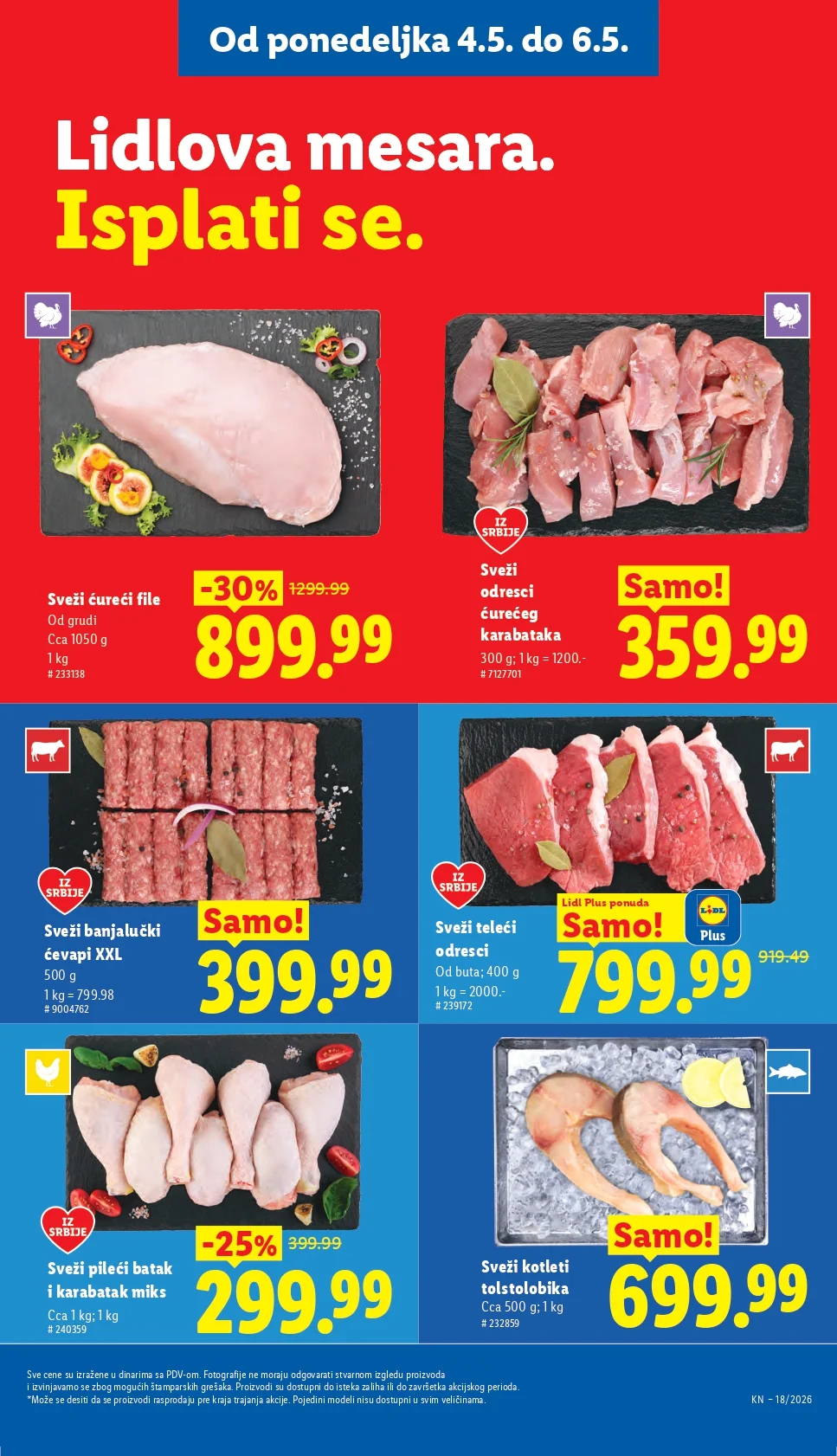 Lidl katalog PREHRANA/NEPREHRANA 30.4-6.5.2026.