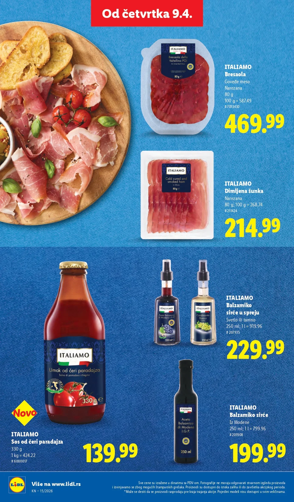 Lidl katalog 9-15.4.2026.