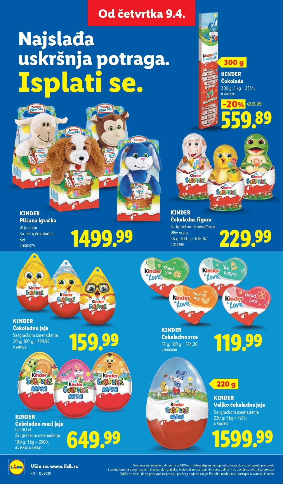 Lidl katalog 9-15.4.2026.
