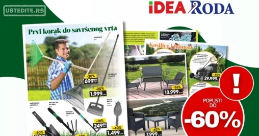 Roda & Idea katalog BAŠTENSKA OPREMA I NAMEŠTAJ - sniženje do 5.5.202.