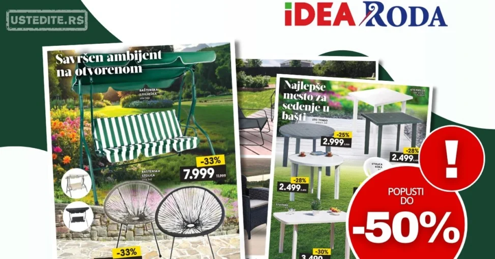 Roda & Idea katalog BAŠTENSKI NAMEŠTAJ 9.4-5.5.2026.