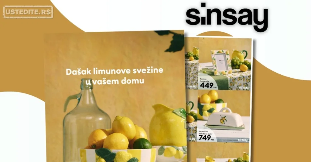 Sinsay akcija: dekoracije i kuhinjski detalji za dom – april 2026.
