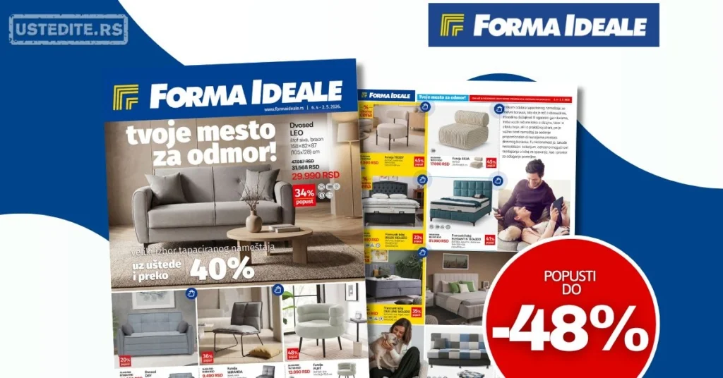 Forma Ideale katalog TAPACIRANI NAMEŠTAJ 6.4-2.5.2026.