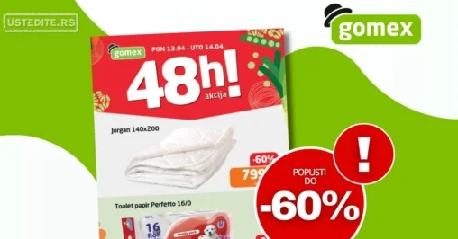 Gomex akcija PONEDELJAK I UTORAK 13-14.4.2026.