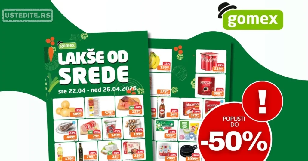 Gomex katalog LAKŠE OD SREDE 22-26.4.2026.