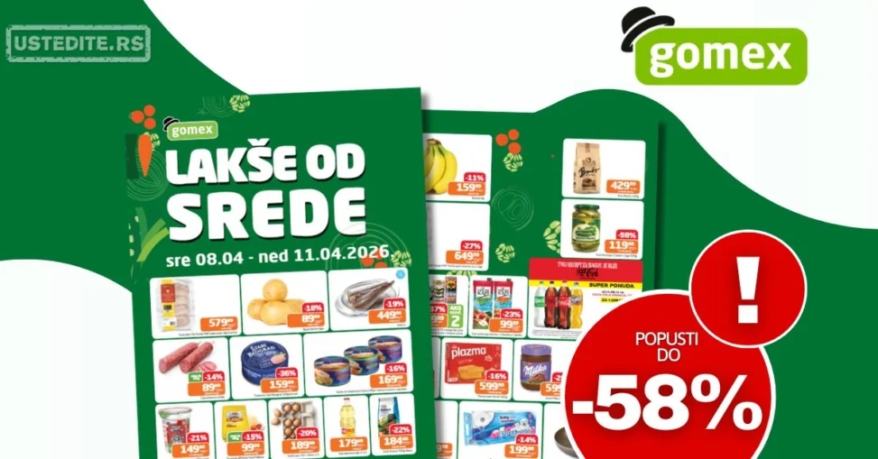 Gomex katalog LAKŠE OD SREDE 8-11.4.2026.