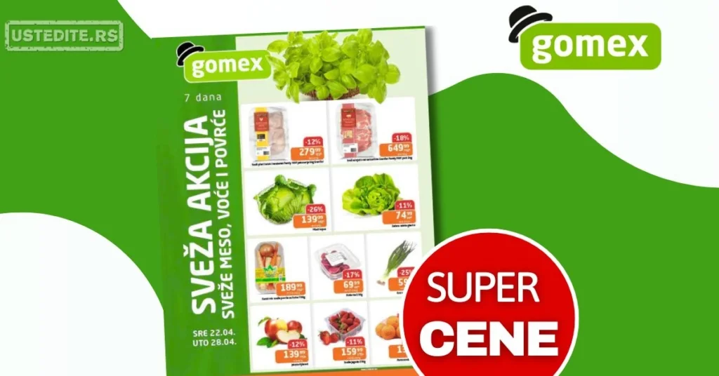 Gomex SVEŽA AKCIJA 22-28.4.2026.