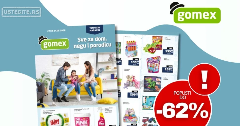 Gomex katalog TEMA MESECA 27.4-24.5.2026.