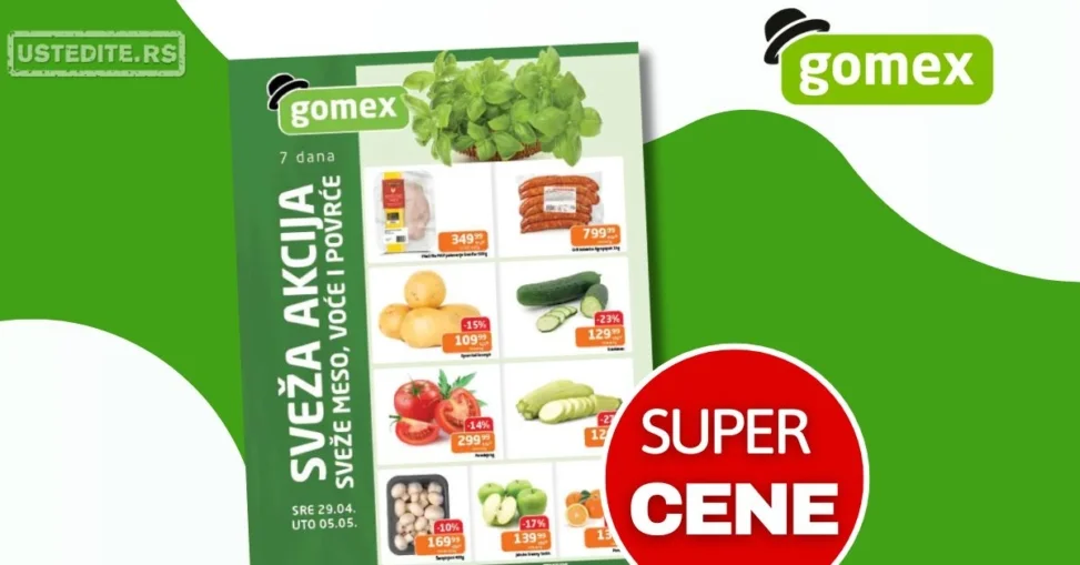 Gomex SVEŽA AKCIJA 29.4-5.5.2026.