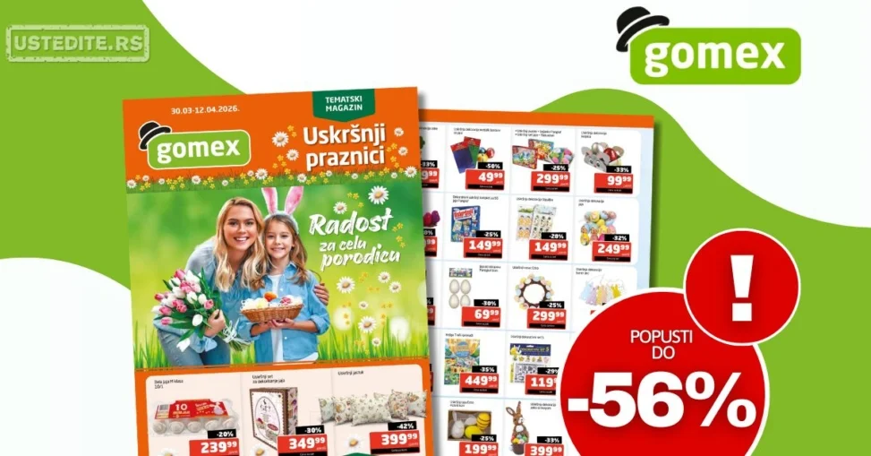 Gomex katalog TEMA MESECA 30.3-12.4.2026.