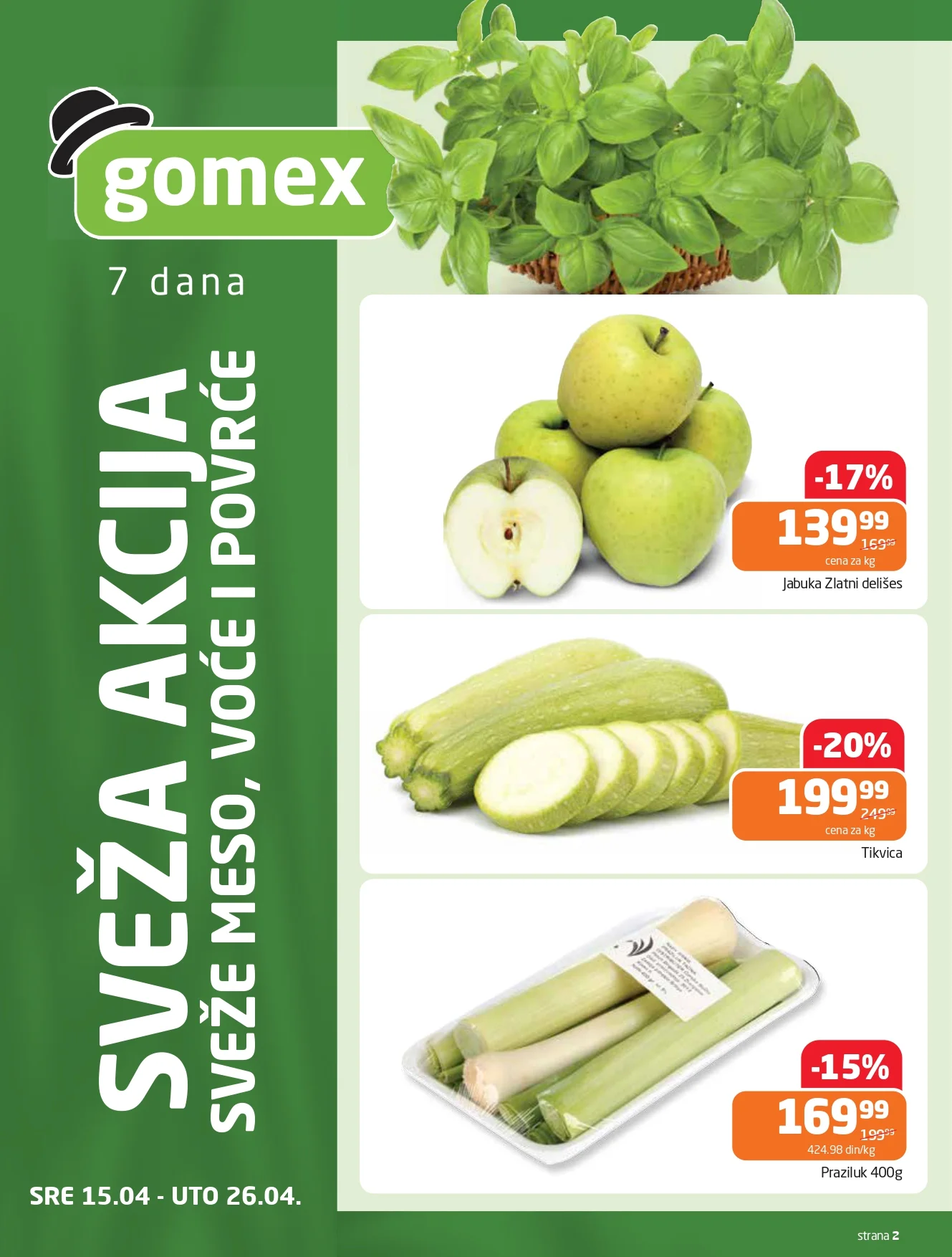 Gomex katalog AKCIJE IZ ŠEŠIRA 15-28.4.2026.