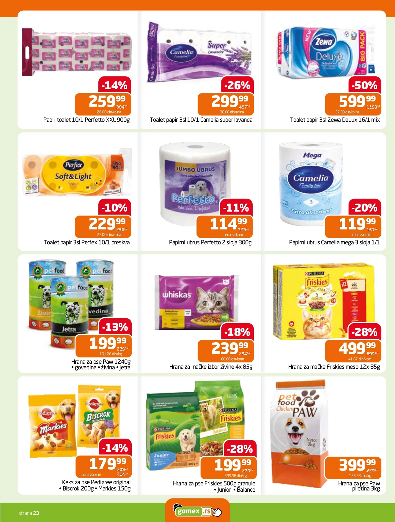 Gomex katalog AKCIJE IZ ŠEŠIRA 114.4.2026.