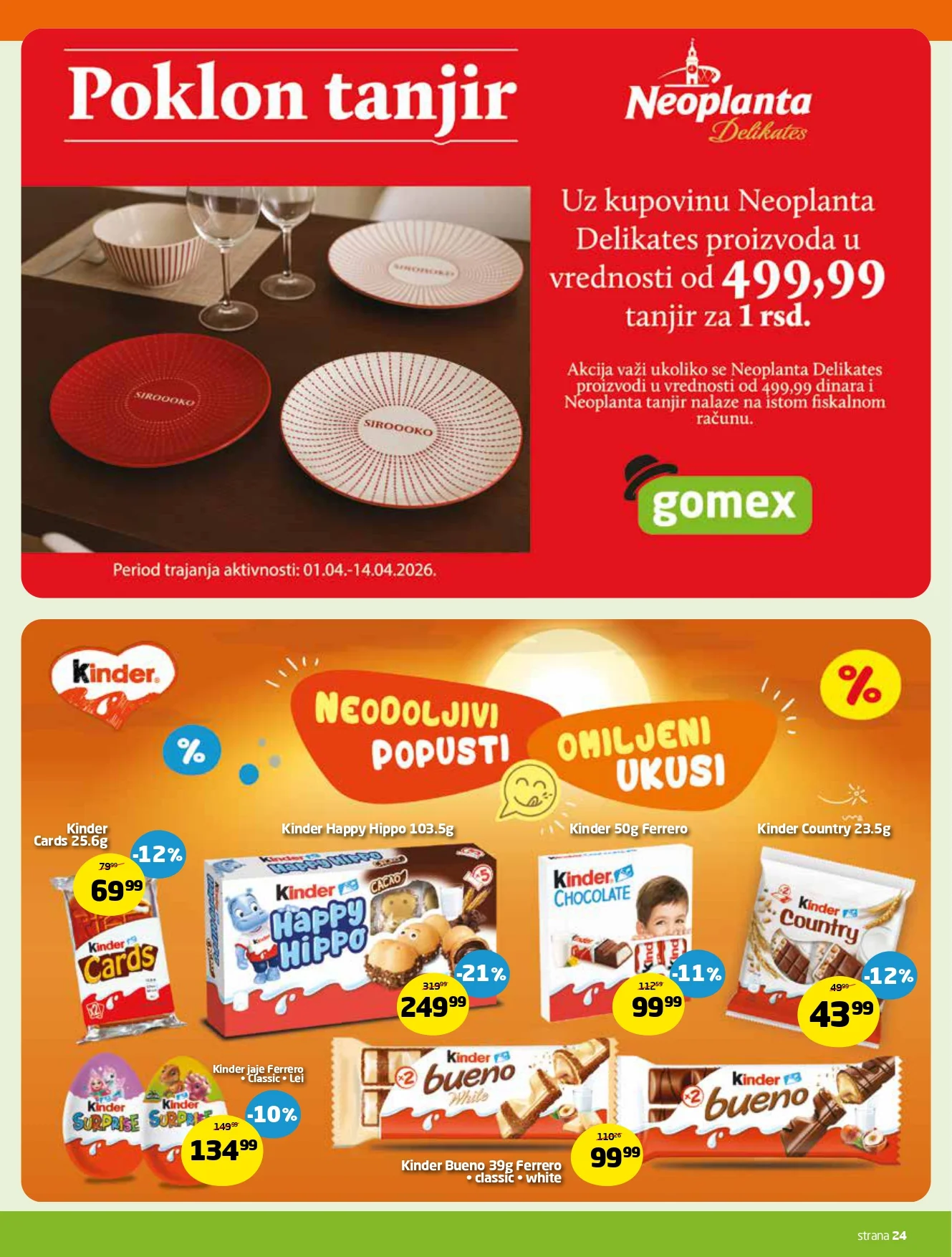 Gomex katalog AKCIJE IZ ŠEŠIRA 114.4.2026.