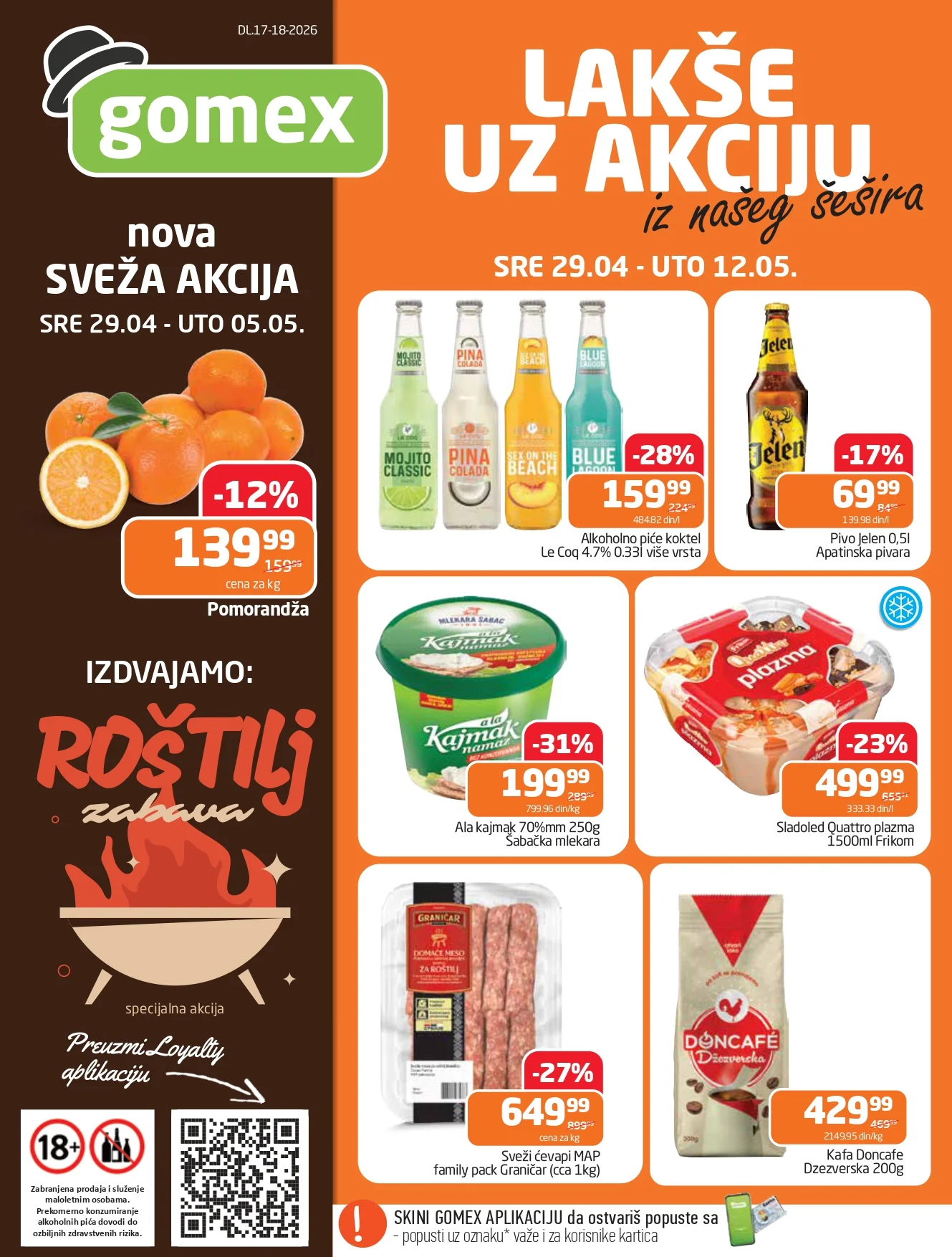 Gomex katalog AKICIJE IZ ŠEŠIRA 29.4-12.5.2026.