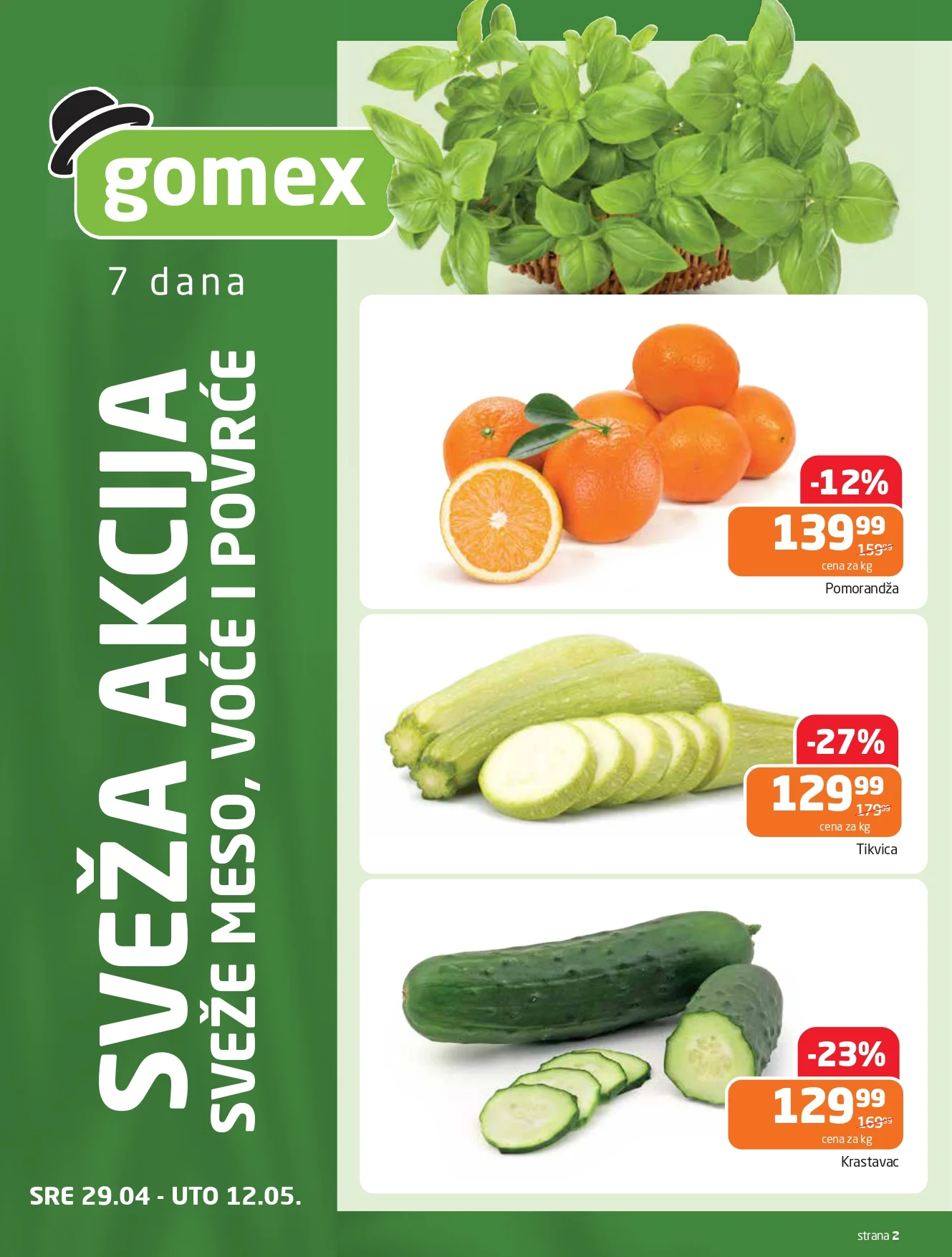 Gomex katalog AKICIJE IZ ŠEŠIRA 29.4-12.5.2026.