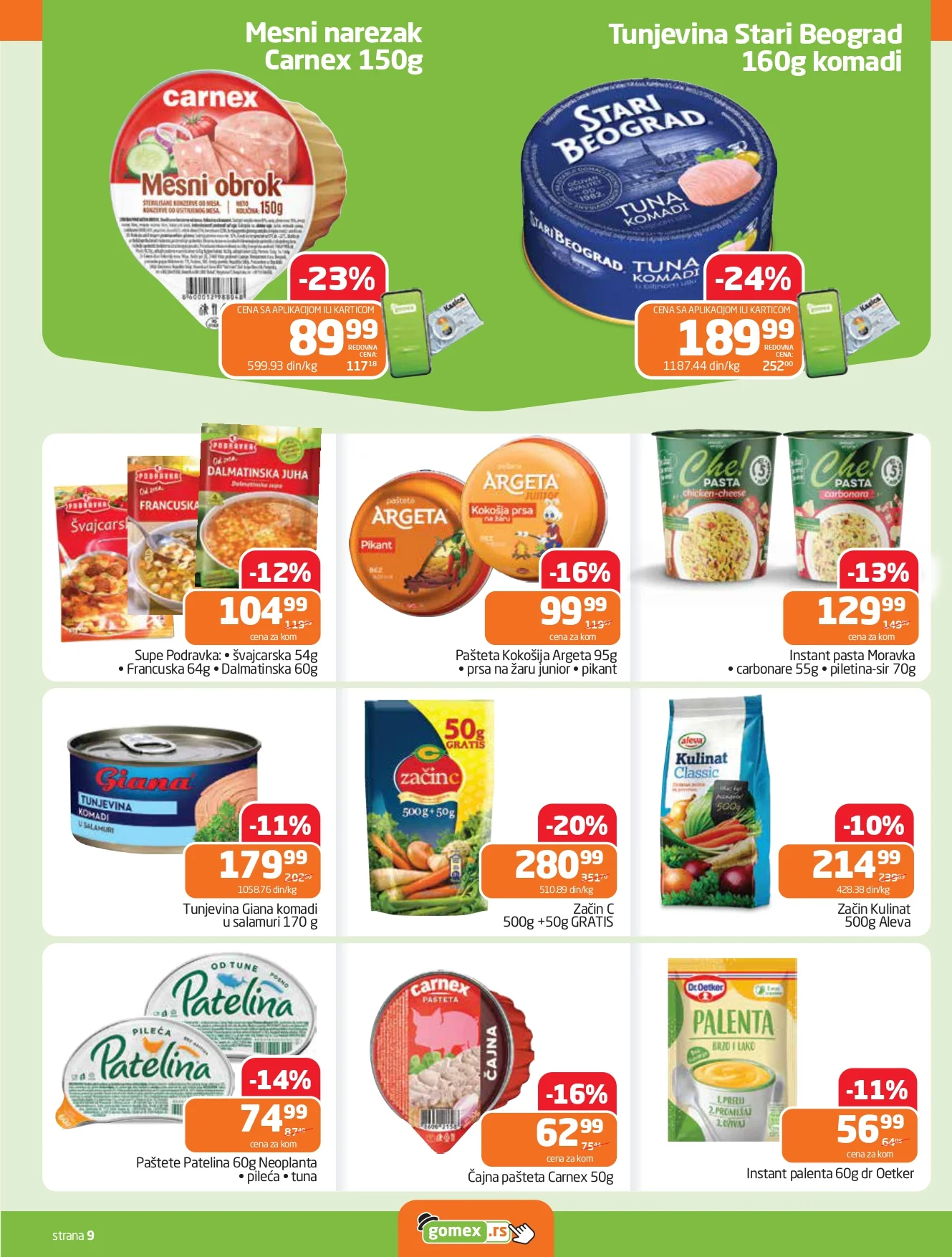 Gomex katalog AKICIJE IZ ŠEŠIRA 29.4-12.5.2026.