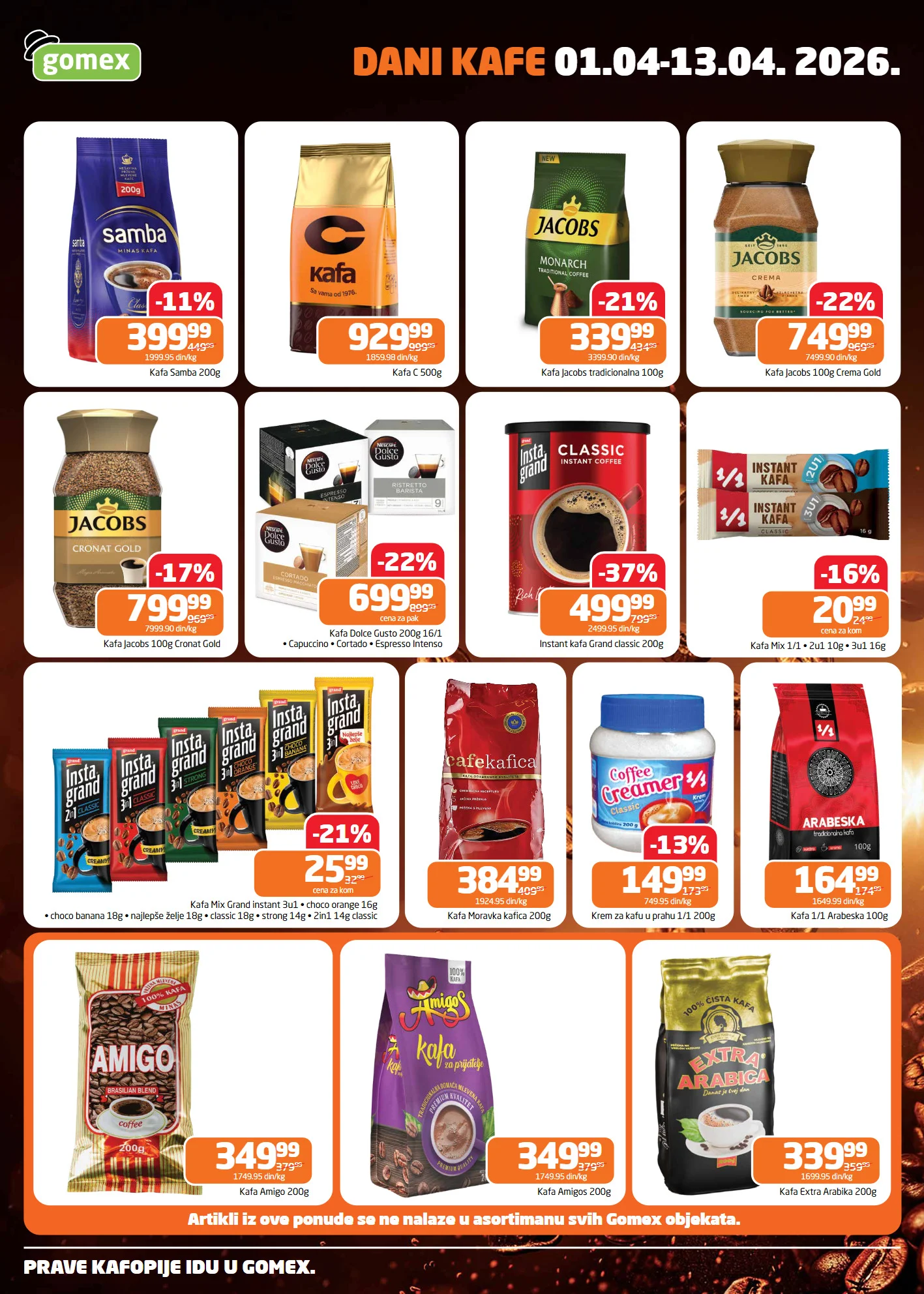 Gomex katalog DANI KAFE 1-14.4.2026.