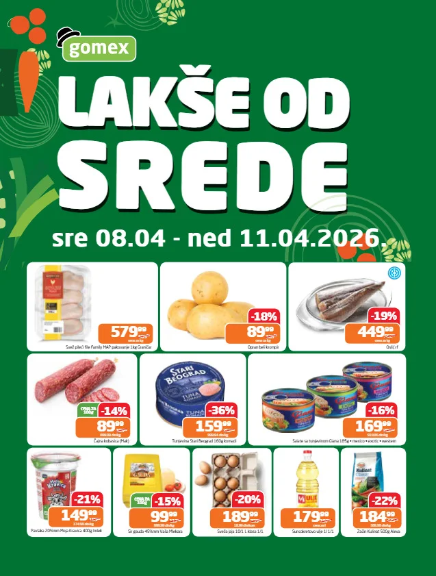Gomex katalog LAKŠE OD SREDE 8-11.4.2026.
