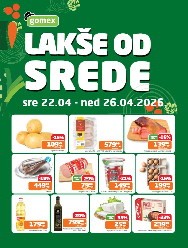 Gomex katalog LAKŠE OD SREDE 22-26.4.2026.