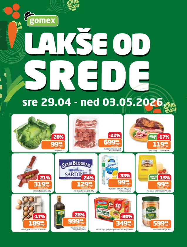 Gomex katalog LAKŠE OD SREDE 29.4-3.5.2026.