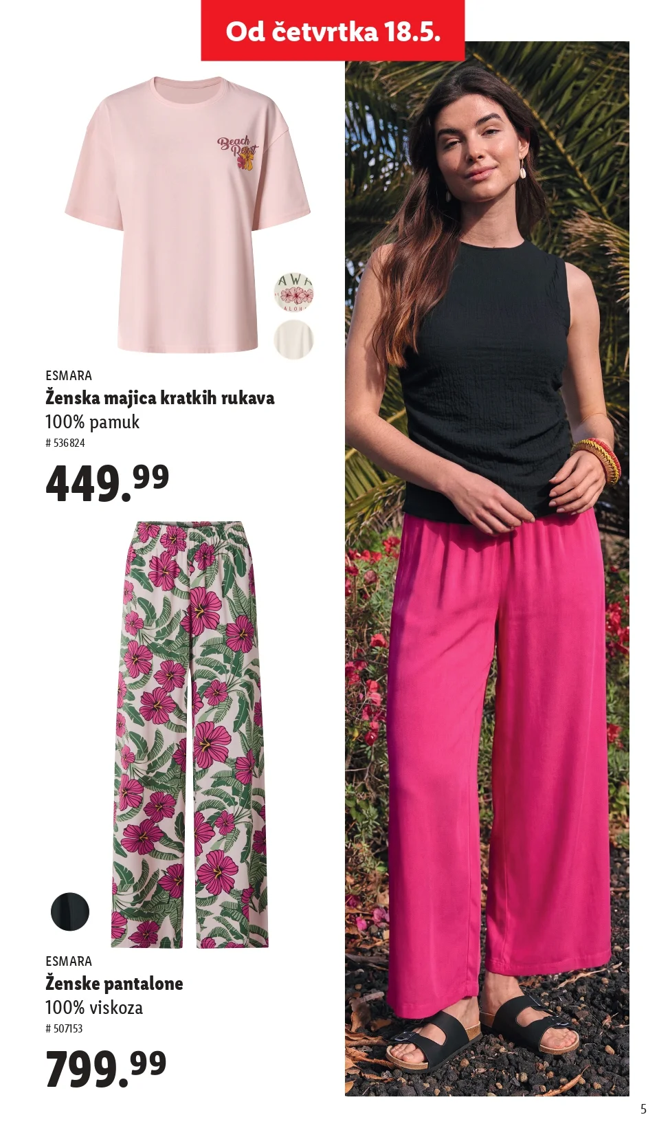 Lidl katalog ESMARA LETNJA MODA maj 2026.
