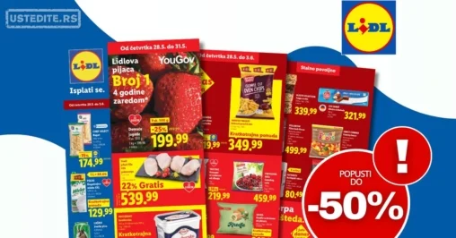 Lidl katalog PREHRANA/NEPREHRANA 28.5-3.6.2026.