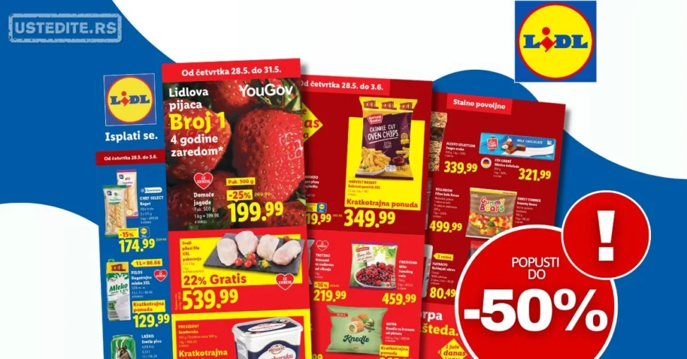 Lidl katalog PREHRANA/NEPREHRANA 28.5-3.6.2026.