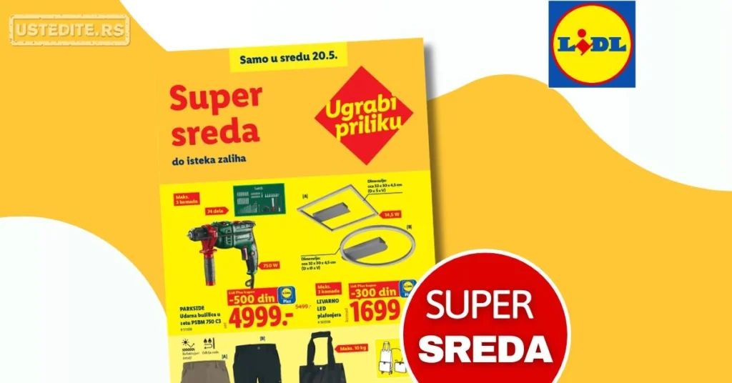 Lidl CENA DANA - SUPER SREDA 20.5.2026.