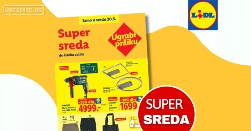 Lidl CENA DANA - SUPER SREDA 20.5.2026.