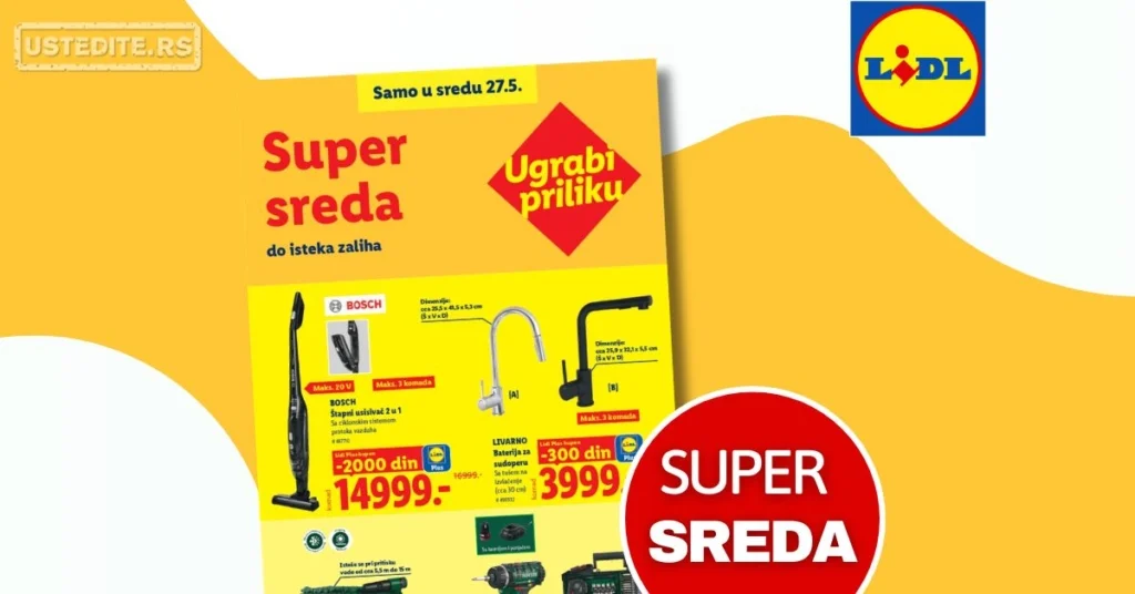 Lidl CENA DANA - SUPER SREDA 27.5.2026.