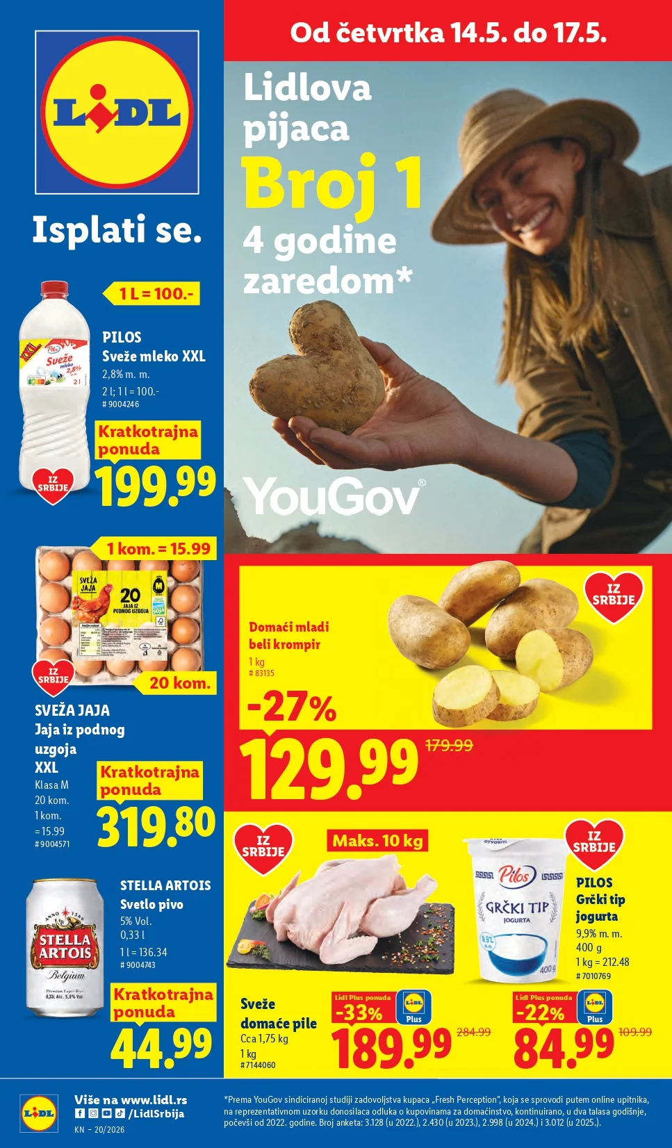 Lidl katalog PREHRANA/NEPREHRANA 14-20.5.2026.