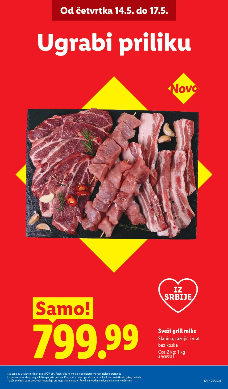 Lidl katalog PREHRANA/NEPREHRANA 14-20.5.2026.