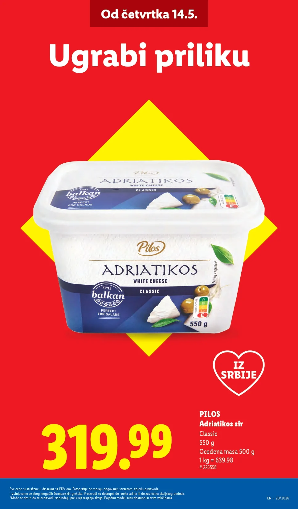 Lidl katalog PREHRANA/NEPREHRANA 14-20.5.2026.
