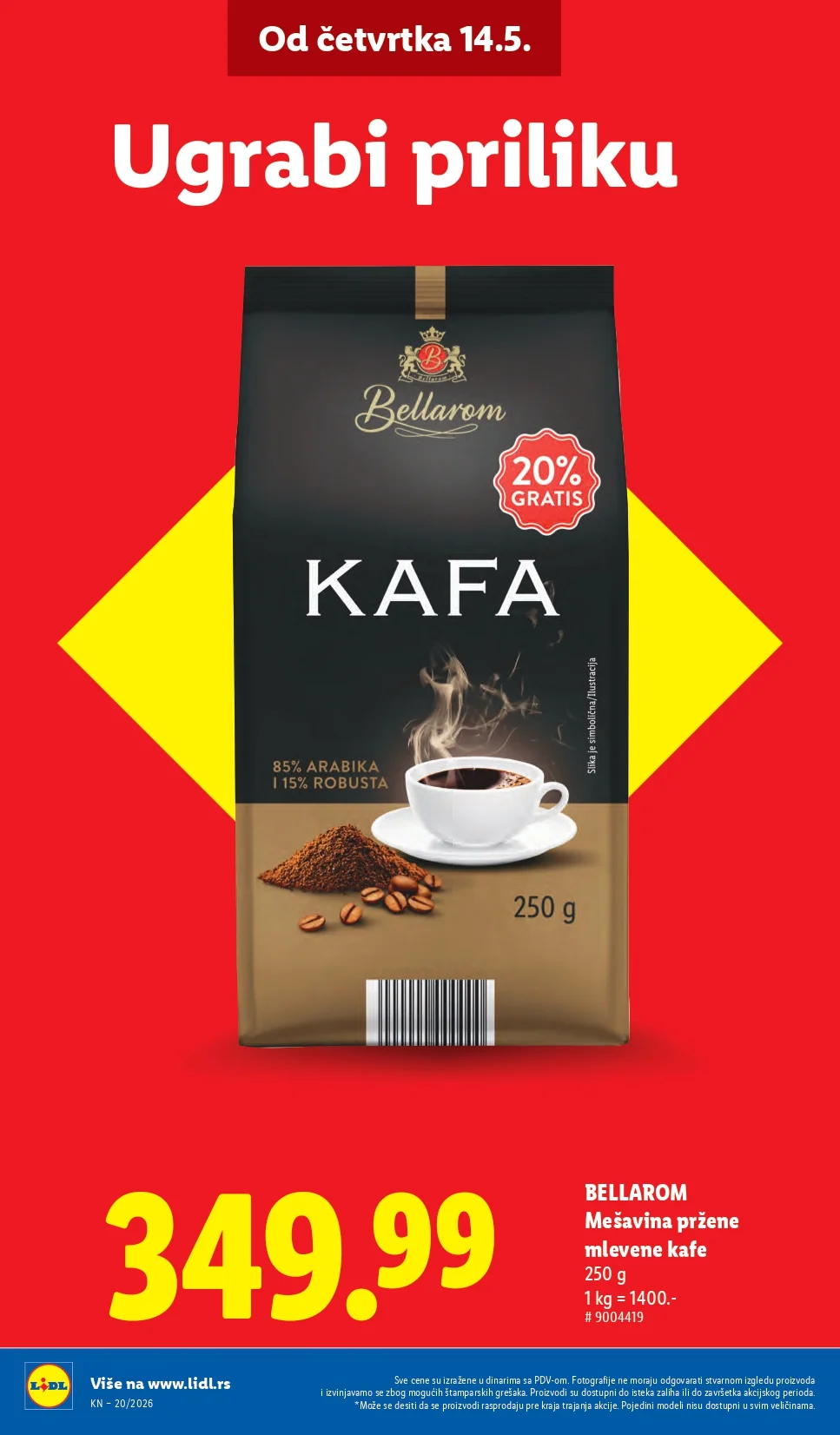 Lidl katalog PREHRANA/NEPREHRANA 14-20.5.2026.