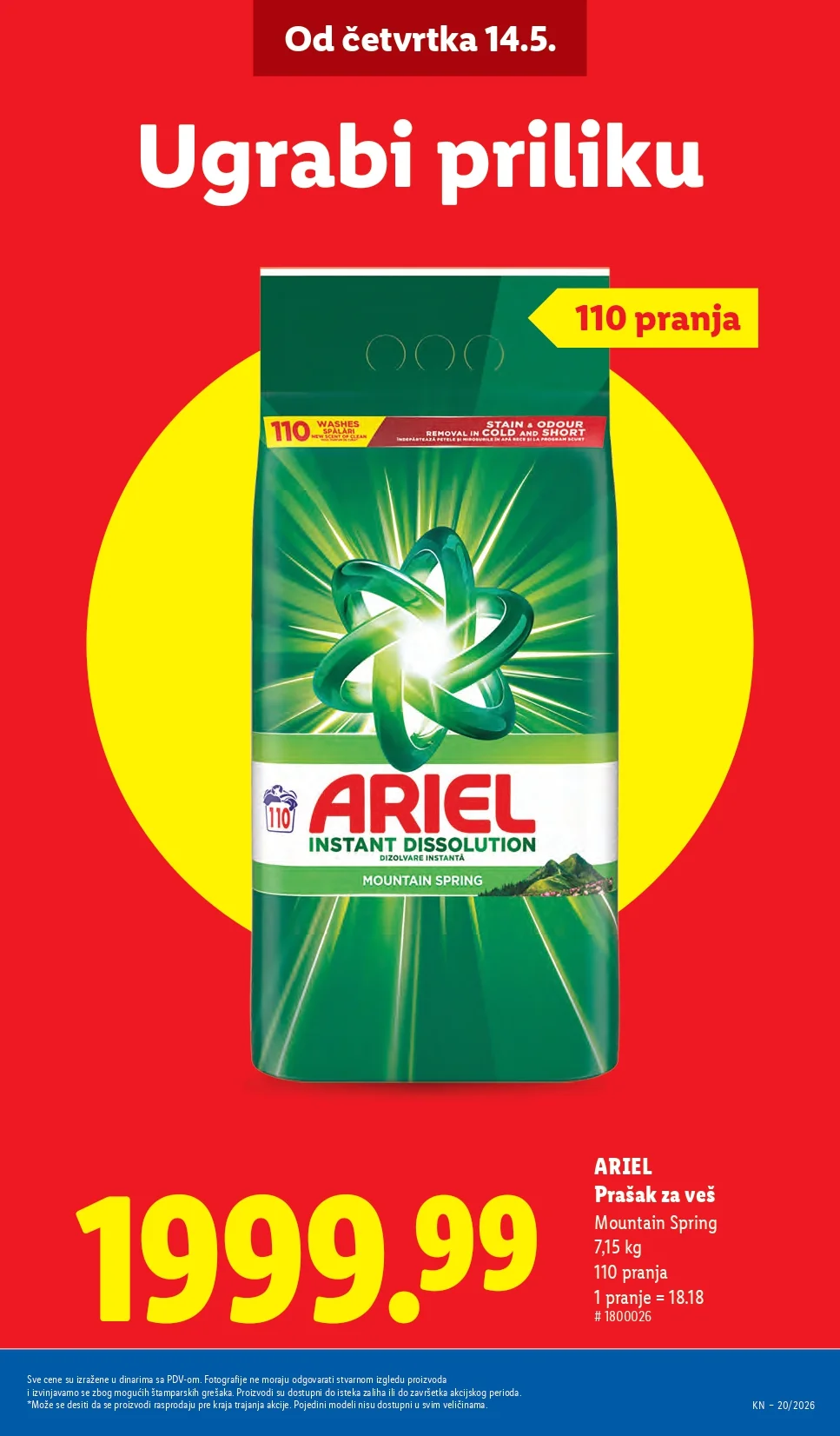Lidl katalog PREHRANA/NEPREHRANA 14-20.5.2026.