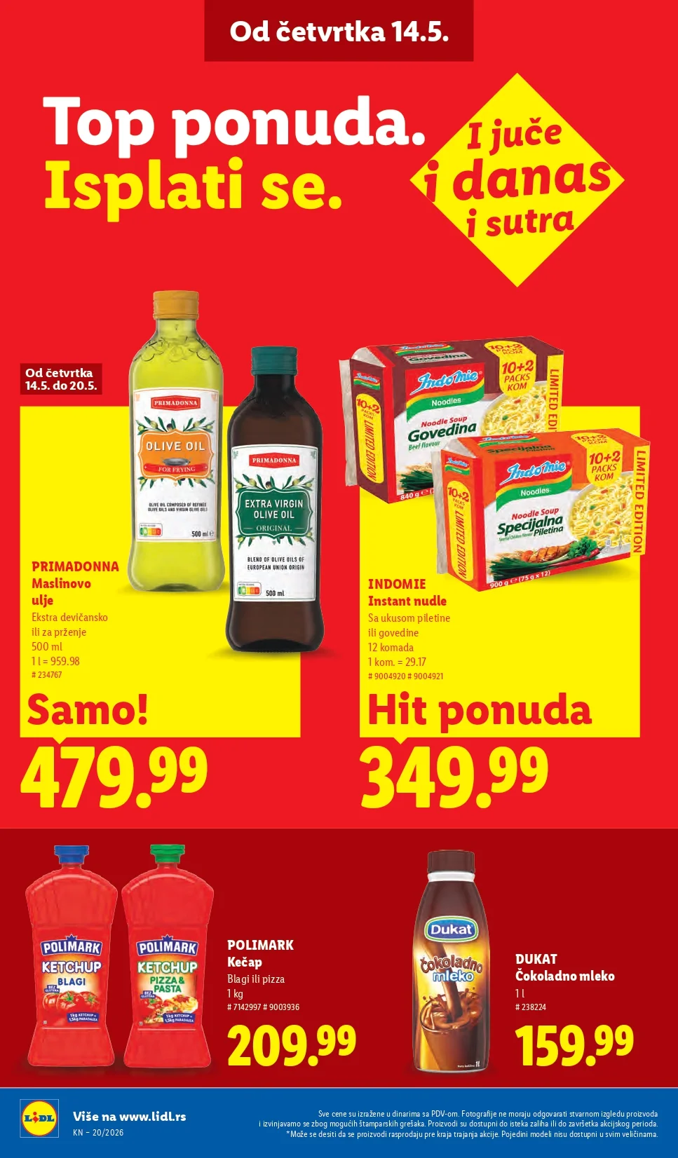 Lidl katalog PREHRANA/NEPREHRANA 14-20.5.2026.