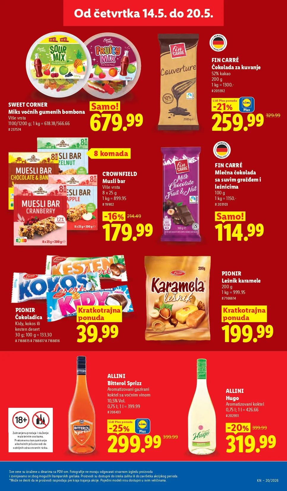 Lidl katalog PREHRANA/NEPREHRANA 14-20.5.2026.