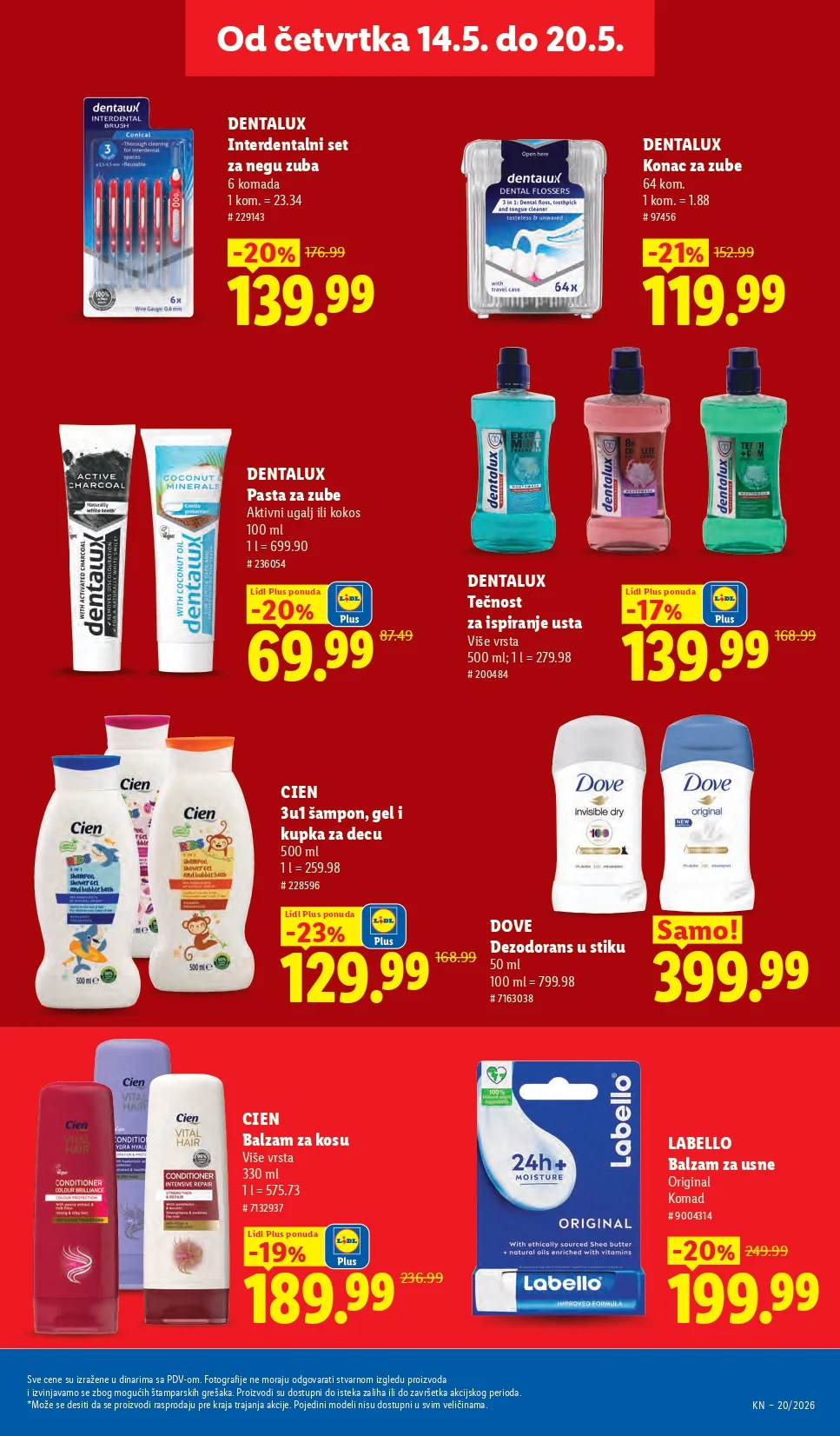 Lidl katalog PREHRANA/NEPREHRANA 14-20.5.2026.