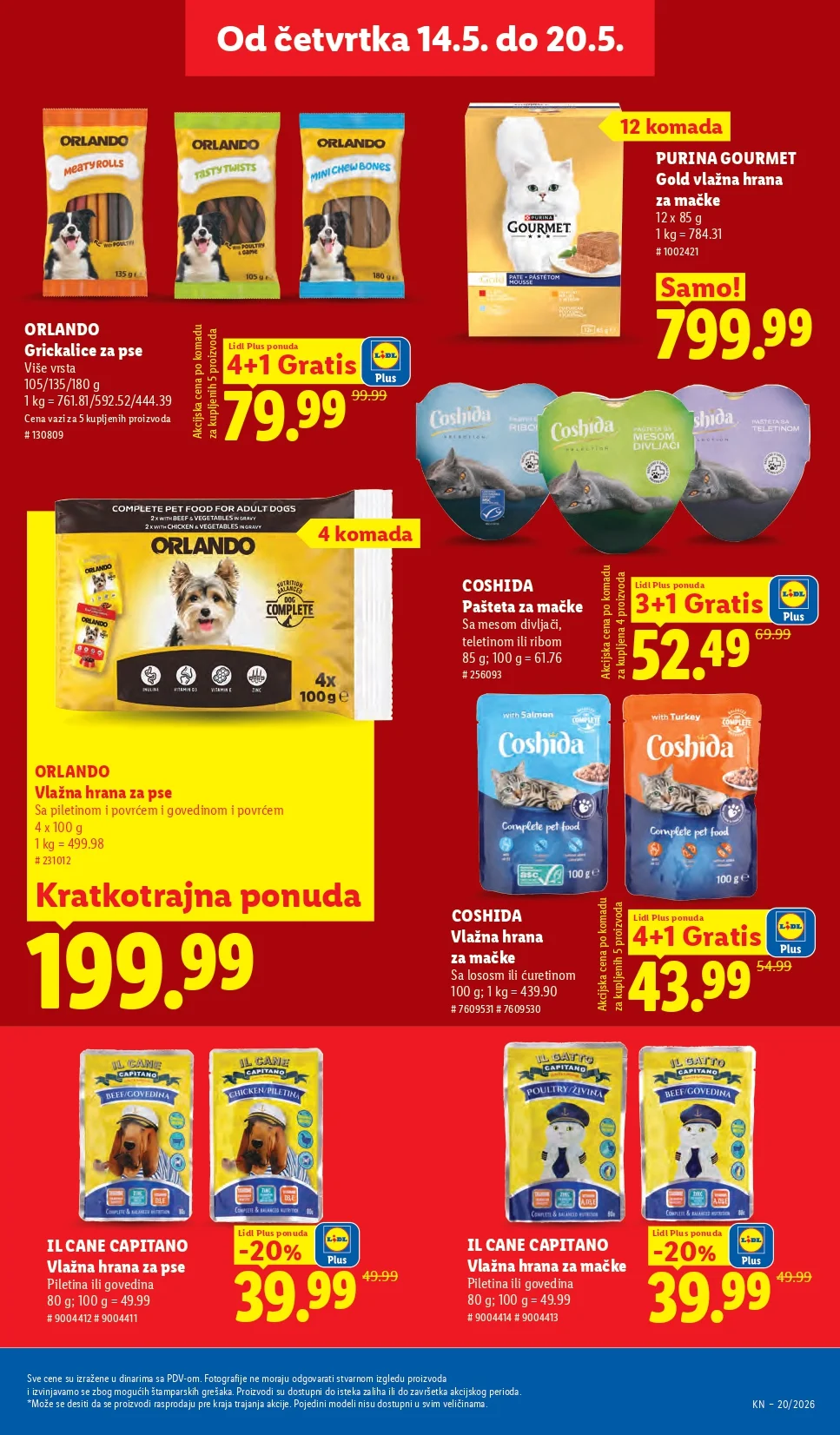 Lidl katalog PREHRANA/NEPREHRANA 14-20.5.2026.