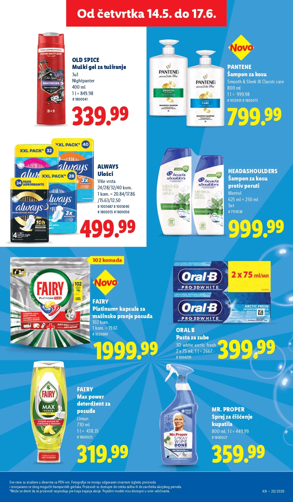 Lidl katalog PREHRANA/NEPREHRANA 14-20.5.2026.