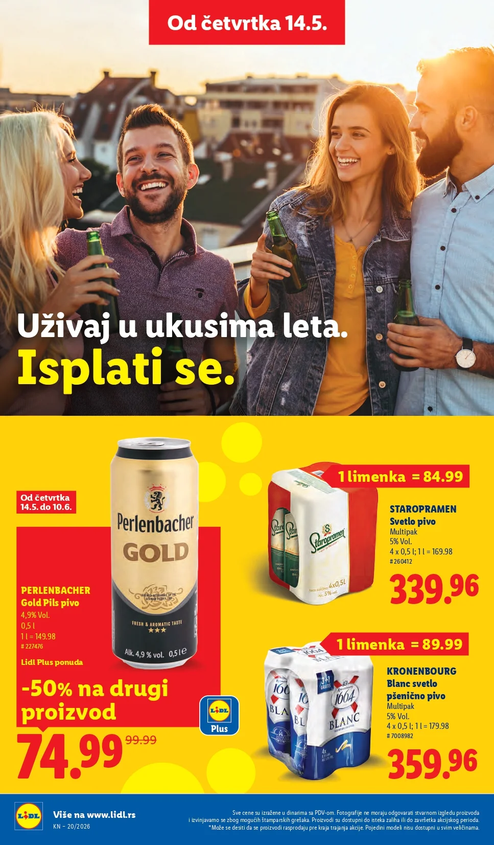 Lidl katalog PREHRANA/NEPREHRANA 14-20.5.2026.