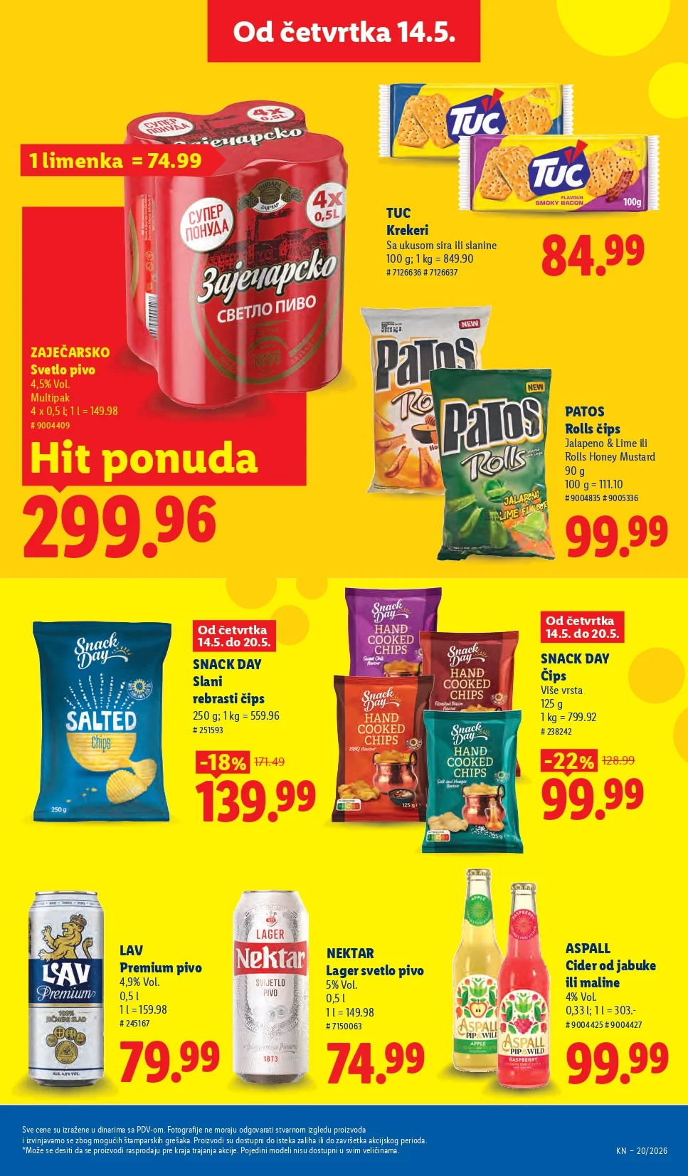 Lidl katalog PREHRANA/NEPREHRANA 14-20.5.2026.
