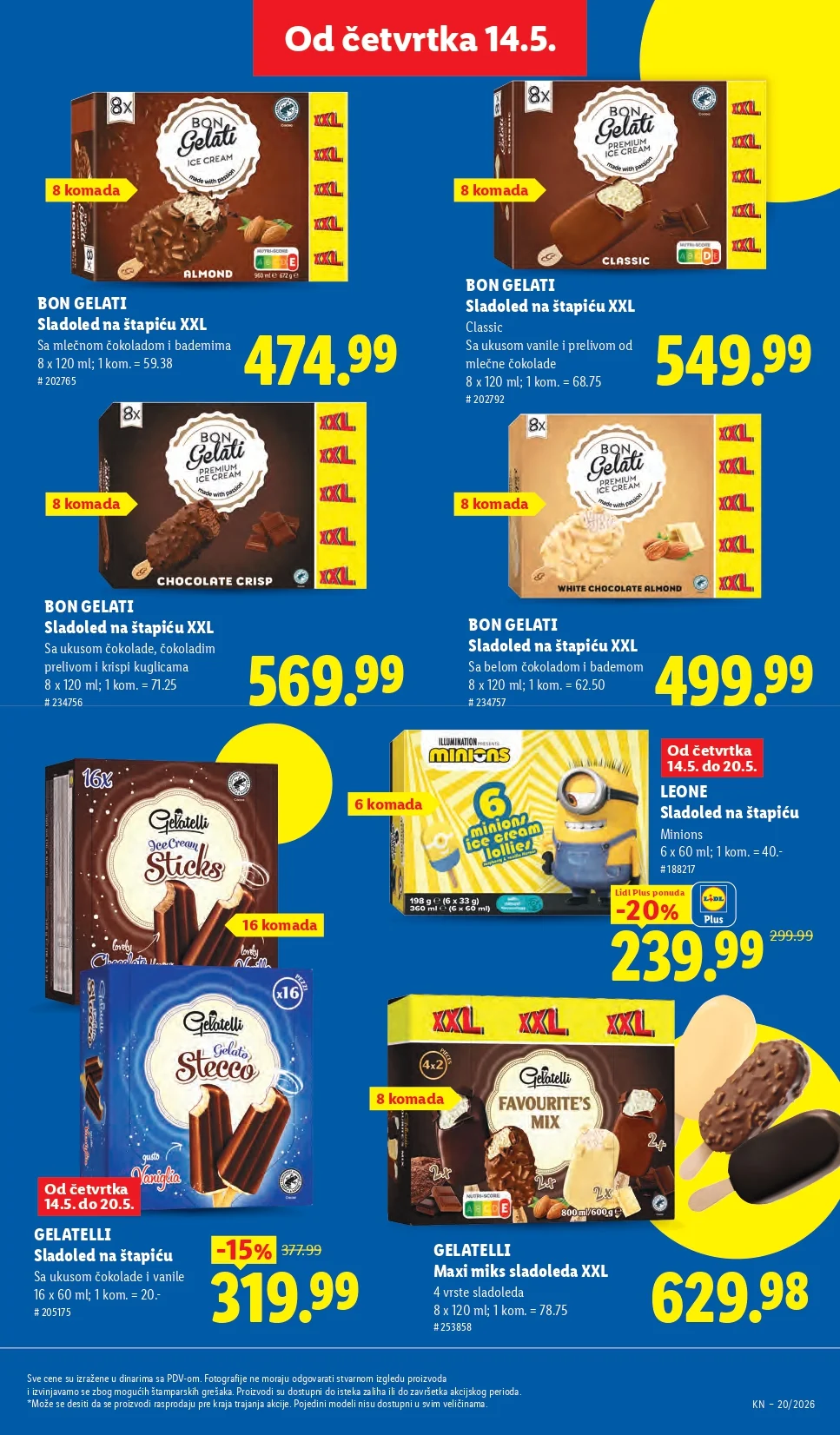Lidl katalog PREHRANA/NEPREHRANA 14-20.5.2026.