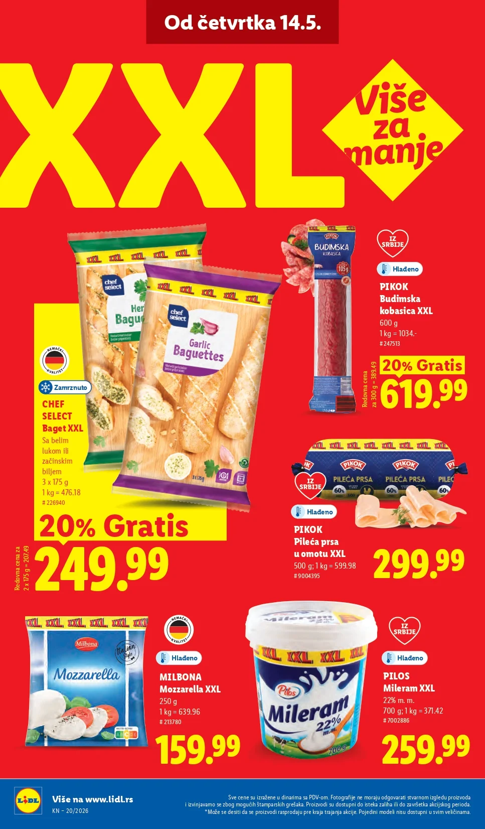 Lidl katalog PREHRANA/NEPREHRANA 14-20.5.2026.