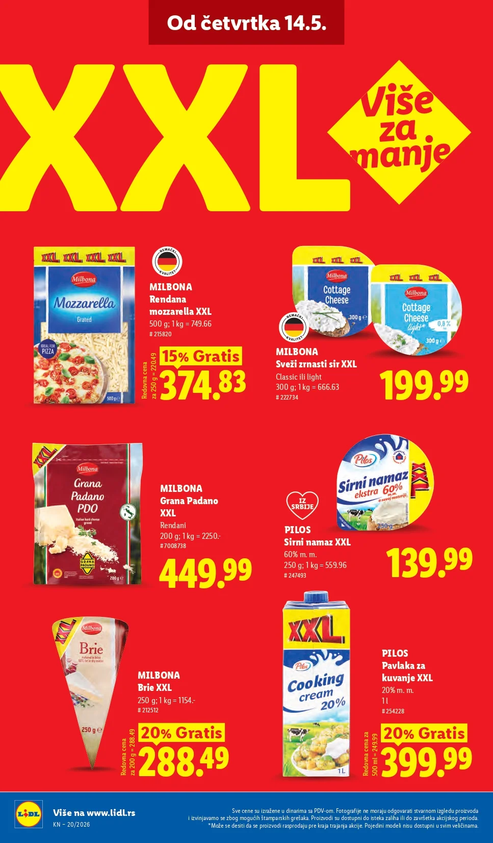 Lidl katalog PREHRANA/NEPREHRANA 14-20.5.2026.