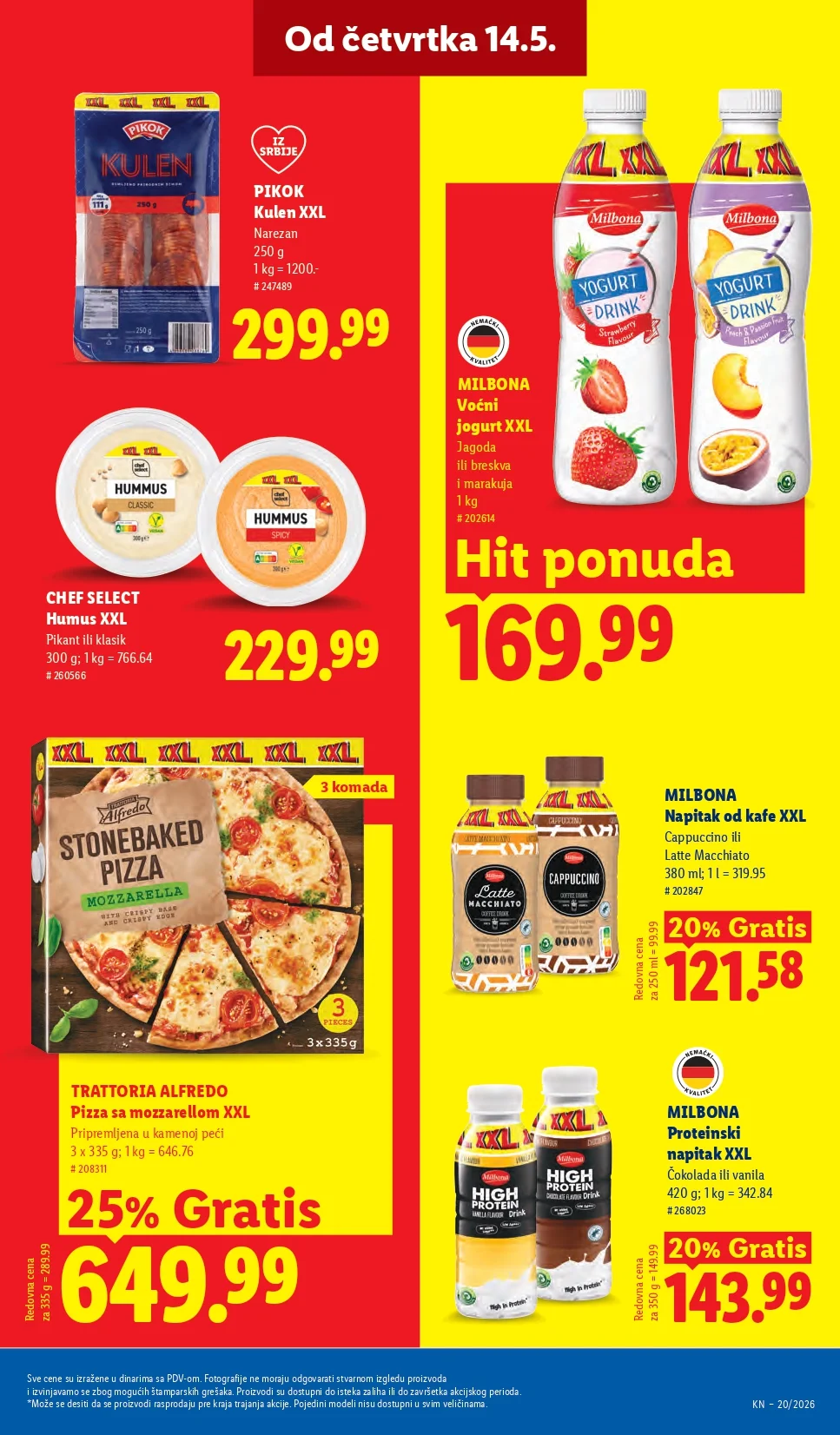 Lidl katalog PREHRANA/NEPREHRANA 14-20.5.2026.