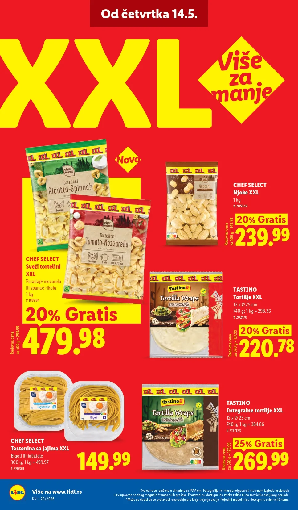 Lidl katalog PREHRANA/NEPREHRANA 14-20.5.2026.
